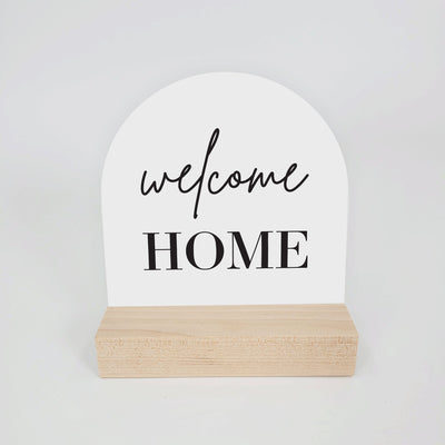 4x4 Arched Sign - Welcome Home - All Things Real Estate