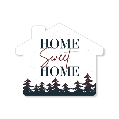 4x4 House Sign - Home Sweet Home - Winter Holiday - All Things Real Estate