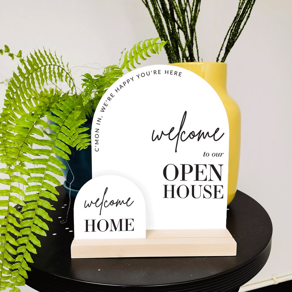 Arched Welcome Open House Sign - Kit No.1 - All Things Real Estate