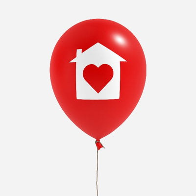 Balloons - House Heart - Red - All Things Real Estate