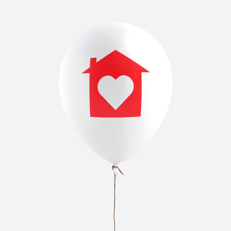 Balloons - House Heart - White - All Things Real Estate