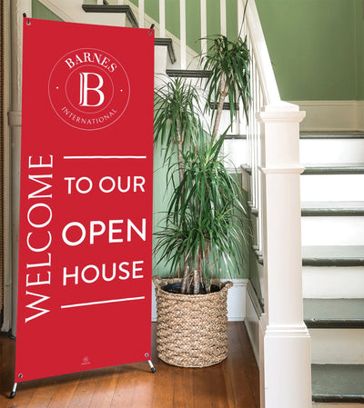 Barnes Real Estate - Open House Banner - With Stand - All Things Real Estate