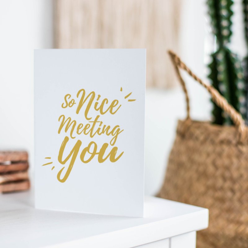 Celebration Cards - So Nice Meeting You - Yellow - All Things Real Estate