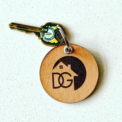 Custom Leather Key Tags - Single Sided - All Things Real Estate