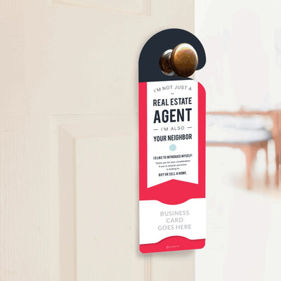 Door Hanger - Neighborhood Agent No.1 - Red - All Things Real Estate
