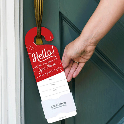 Door Hanger - Open House - Red - All Things Real Estate