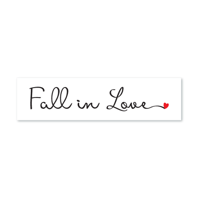 Fall In Love - Cursive heart - White - All Things Real Estate
