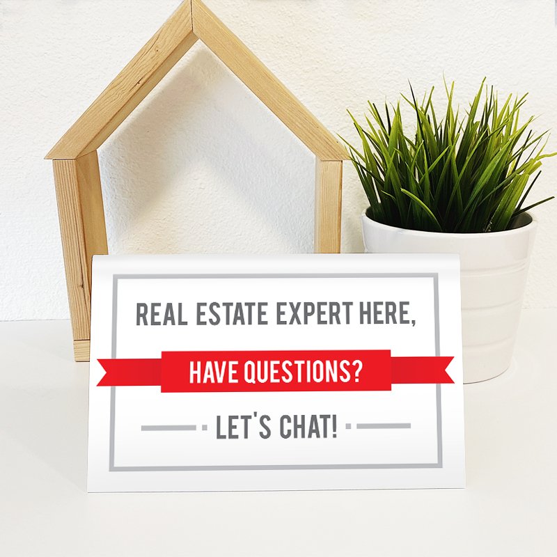 Have questions? - Agent Sign - Red Ribbon - All Things Real Estate