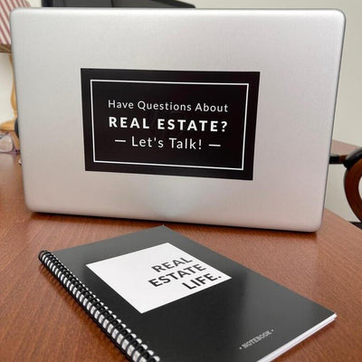 Have Questions? (Black 8x5) - Decal - All Things Real Estate