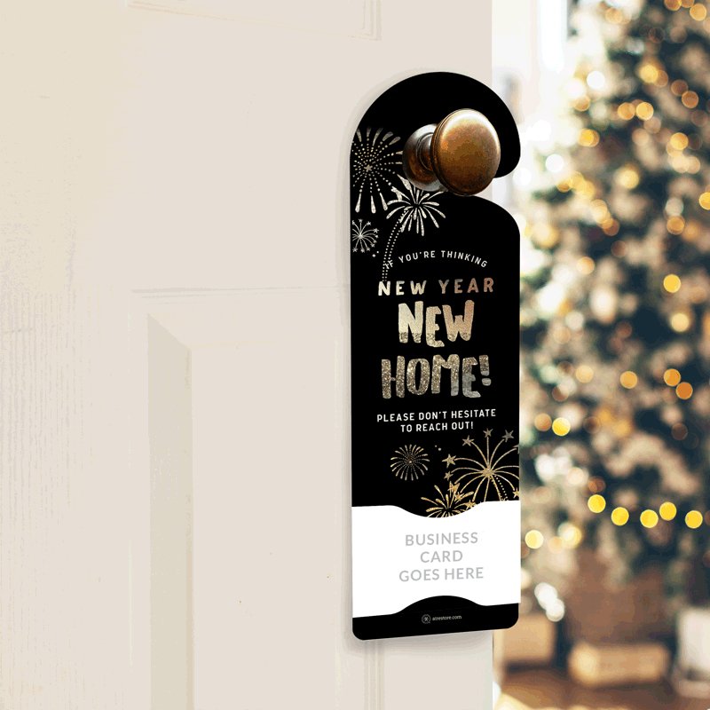 Holiday Door Hanger - New Year, New Home - All Things Real Estate
