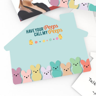 House-Shaped Notecards - Easter - Have your Peeps call my Peeps - All Things Real Estate