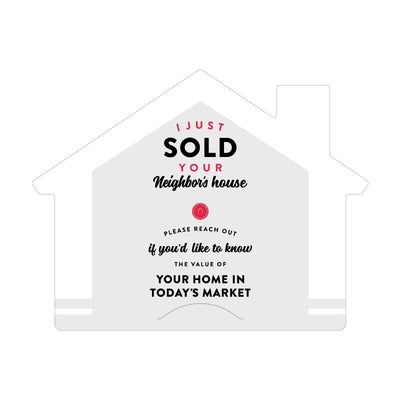 House shaped Notecards - Just Sold - All Things Real Estate