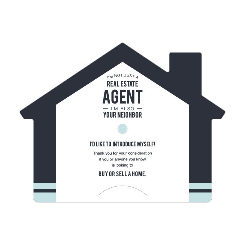 House shaped Notecards - Neighborhood Agent - All Things Real Estate