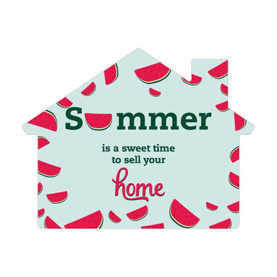 House-Shaped Notecards - Summer is a Sweet Time to Sell Your Home - All Things Real Estate