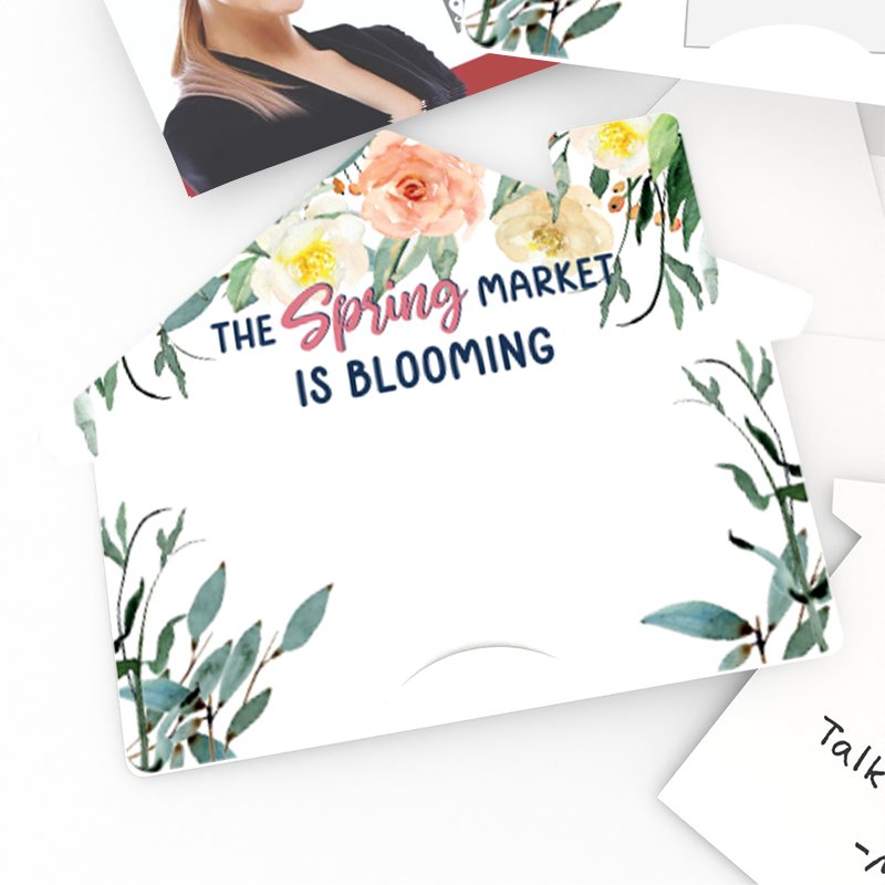 House-Shaped Notecards - The Spring Market is Blooming - All Things Real Estate