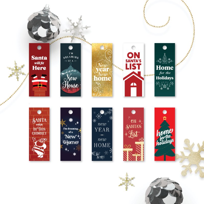 Limited Edition Christmas Key Tags - Canvas Multipack - All Things Real Estate