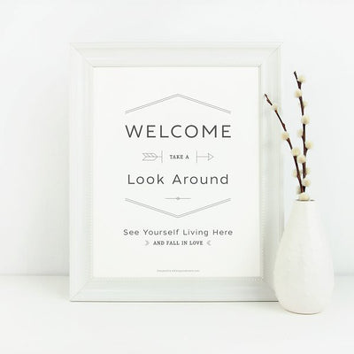 Listing Welcome Sign No.1 - Downloadable - All Things Real Estate