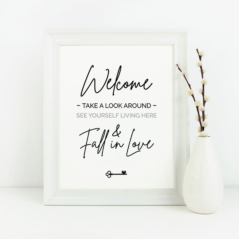 Listing Welcome Sign No.4 - Downloadable - All Things Real Estate