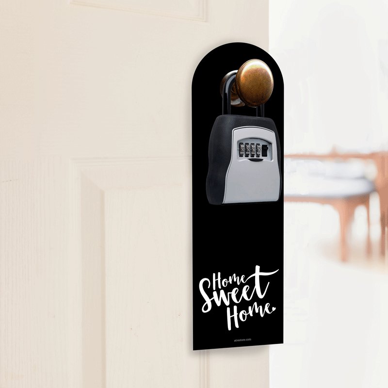 Lockbox Door Protector - Home Sweet Home - Black - All Things Real Estate
