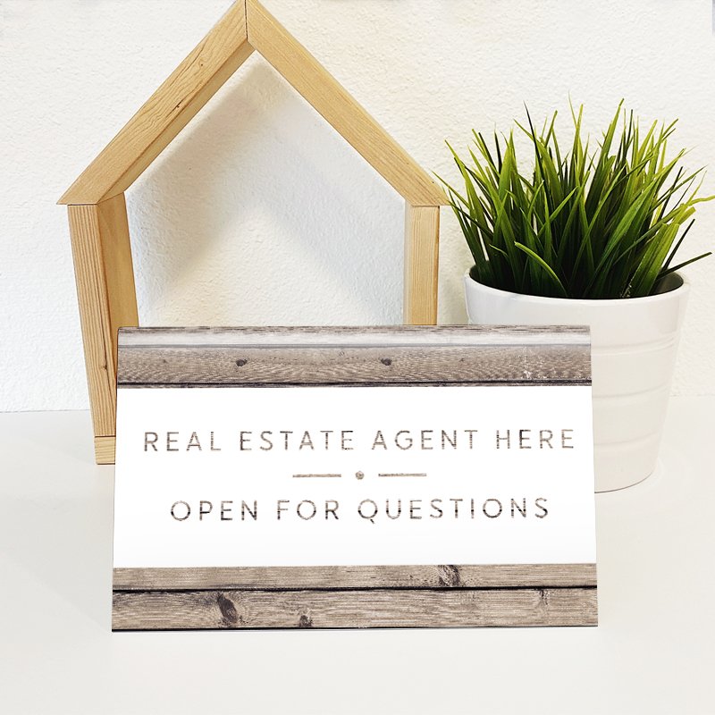Open for Questions- Agent Sign - All Things Real Estate