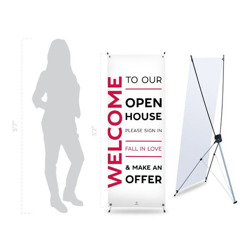 Open House Banner No. 2 - With Stand - All Things Real Estate