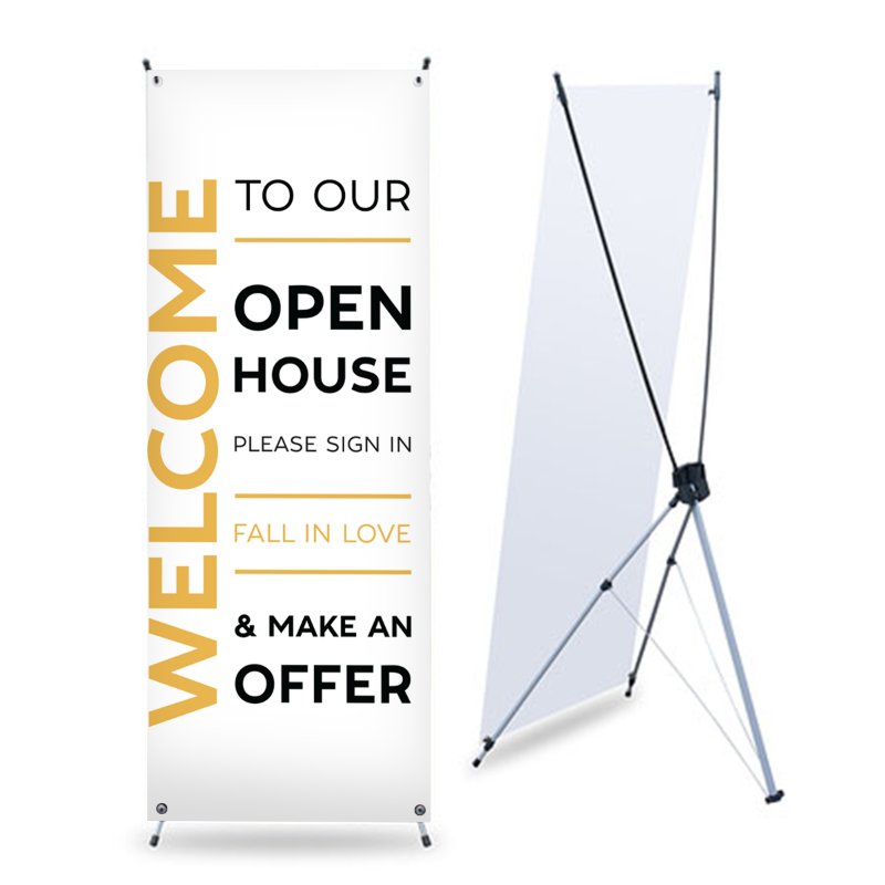 Open House Banner No. 3 - With Stand - All Things Real Estate