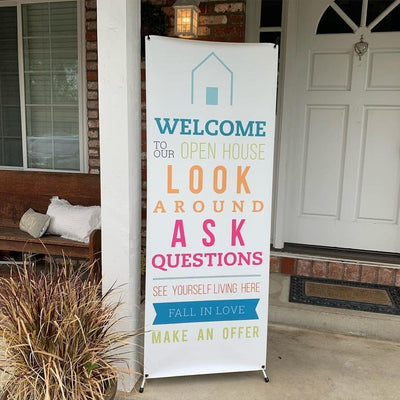 Open House Banner No. 4 - With Stand - All Things Real Estate