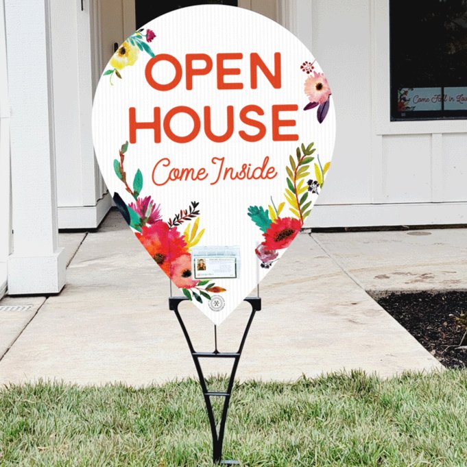 Open House Floral - Map Pin - All Things Real Estate