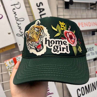 Patch Foam Trucker Hat - Home Girl - Tiger - Flowers - All Things Real Estate