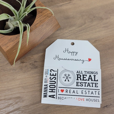 Pop-By Gift Tags -Happy Housiversary-Cursive - All Things Real Estate