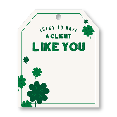 Pop-By Gift Tags - St. Patrick's Day - Lucky in White - All Things Real Estate