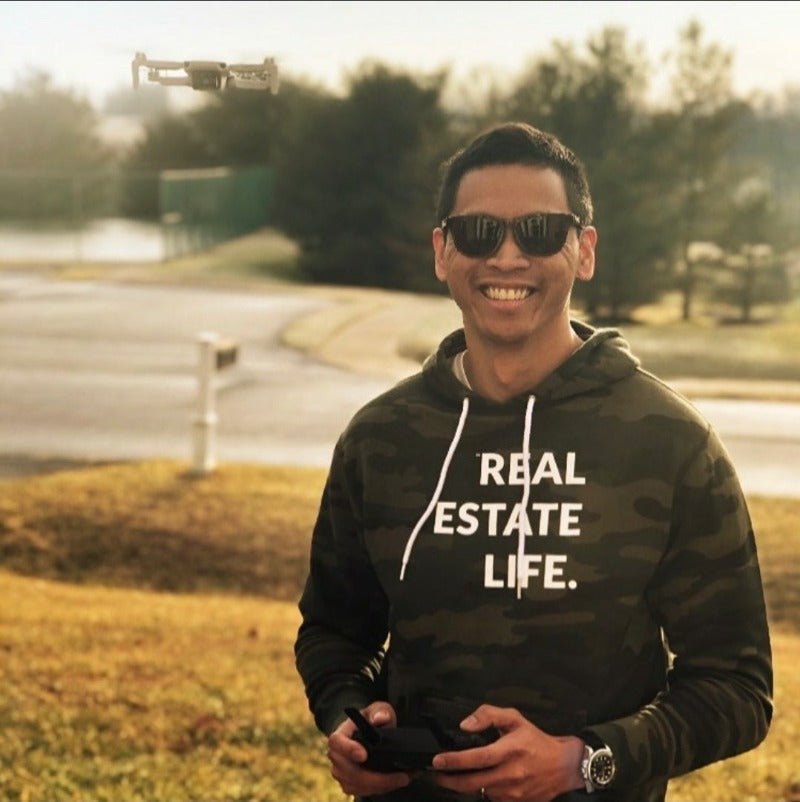 Real Estate Life.™ - Camo - Lightweight Unisex Hoodie - All Things Real Estate