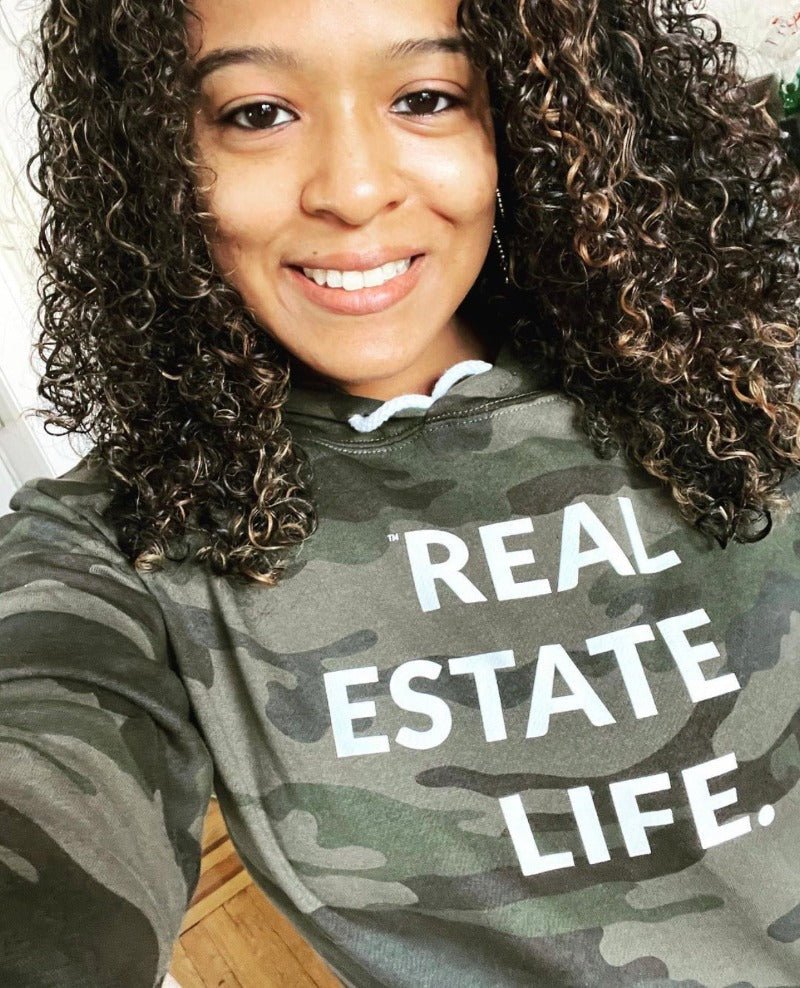 Real Estate Life.™ - Camo - Lightweight Unisex Hoodie - All Things Real Estate
