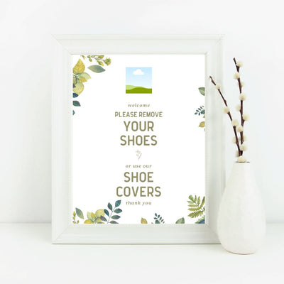 Shoe Sign Botanical - Canva Editable Template - All Things Real Estate