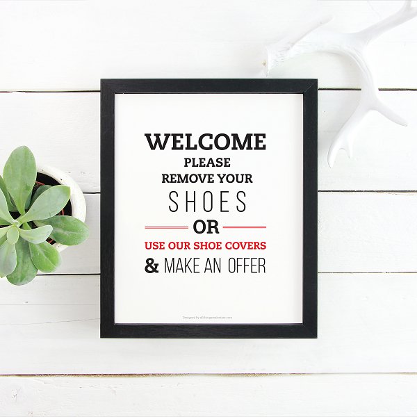 Shoe Sign No.1 - Downloadable - All Things Real Estate