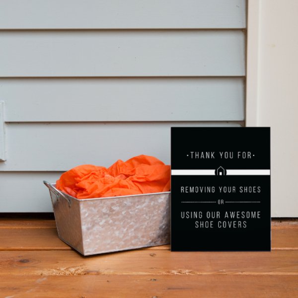 Shoe Sign - Thank You For Removing your Shoes - All Things Real Estate