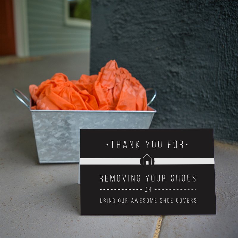 Shoe Sign - Thank You For Removing your Shoes - All Things Real Estate