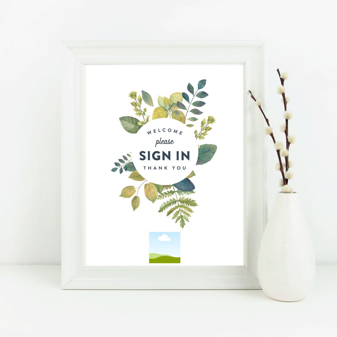 Sign In Sign Botanical - Canva Editable Template - All Things Real Estate