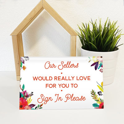 Sign in Sign - Floral - All Things Real Estate