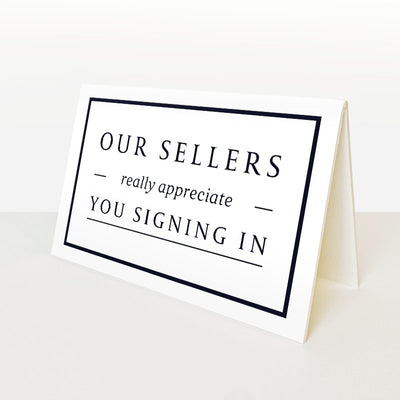 Sign in Sign - Minimal Navy/White - All Things Real Estate