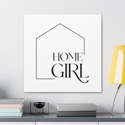 Wall Canvas - Home Girl with House - All Things Real Estate