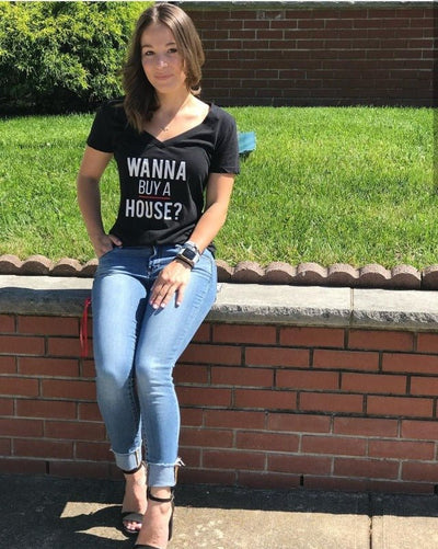 Women's V Neck - Wanna BUY a House?™ - All Things Real Estate