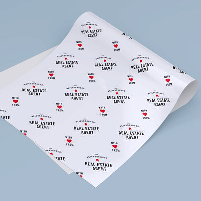 Wrapping Paper - With ❤️ from your Neighborhood Real Estate Agent - All Things Real Estate