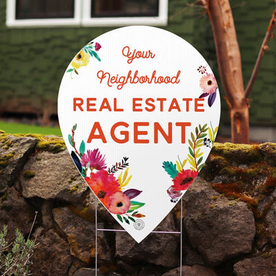 Your Neighborhood Agent Map Pin - Floral - All Things Real Estate