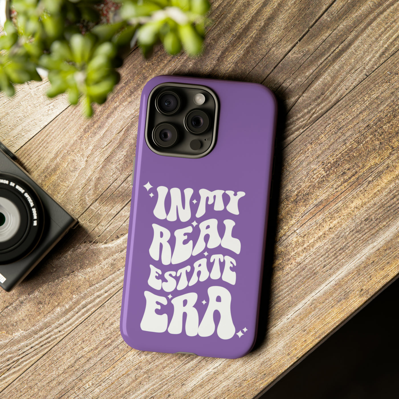 In My Real Estate Era Phone Case - Purple & White