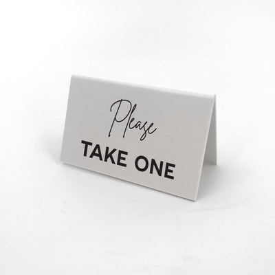 Please Take One - White (2x4)