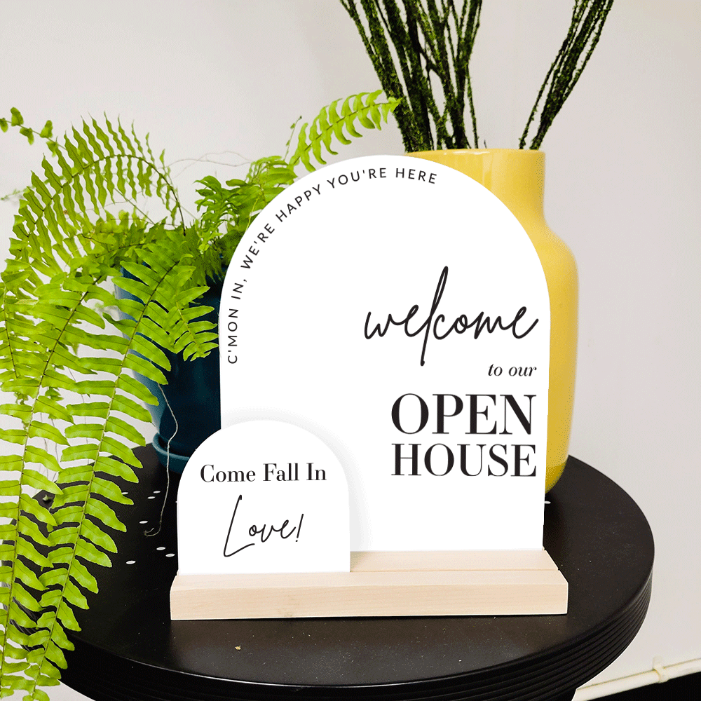 Arched Welcome Open House Sign - Kit No.1