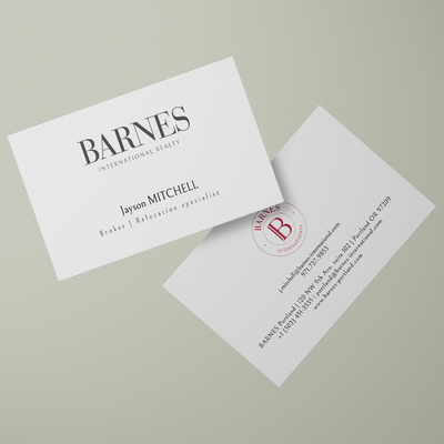 Barnes Real Estate - Letterpress Business Cards