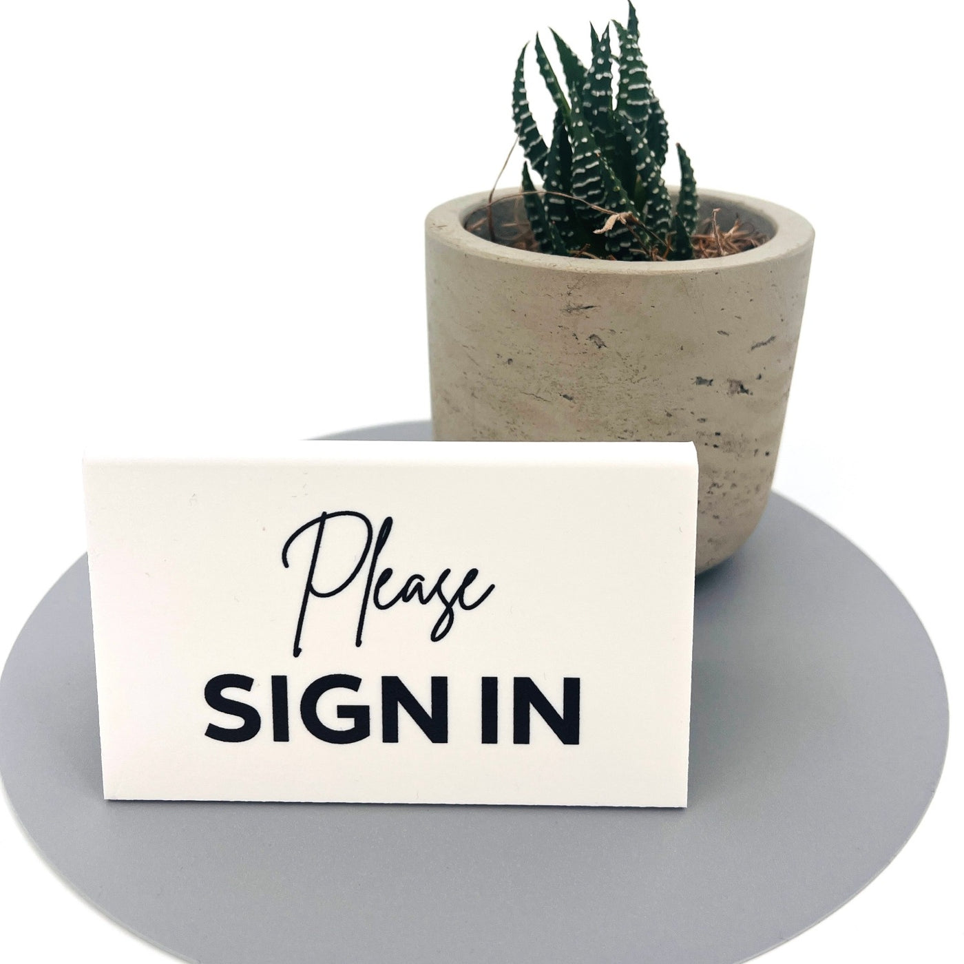 Please Sign in - White (2x4)