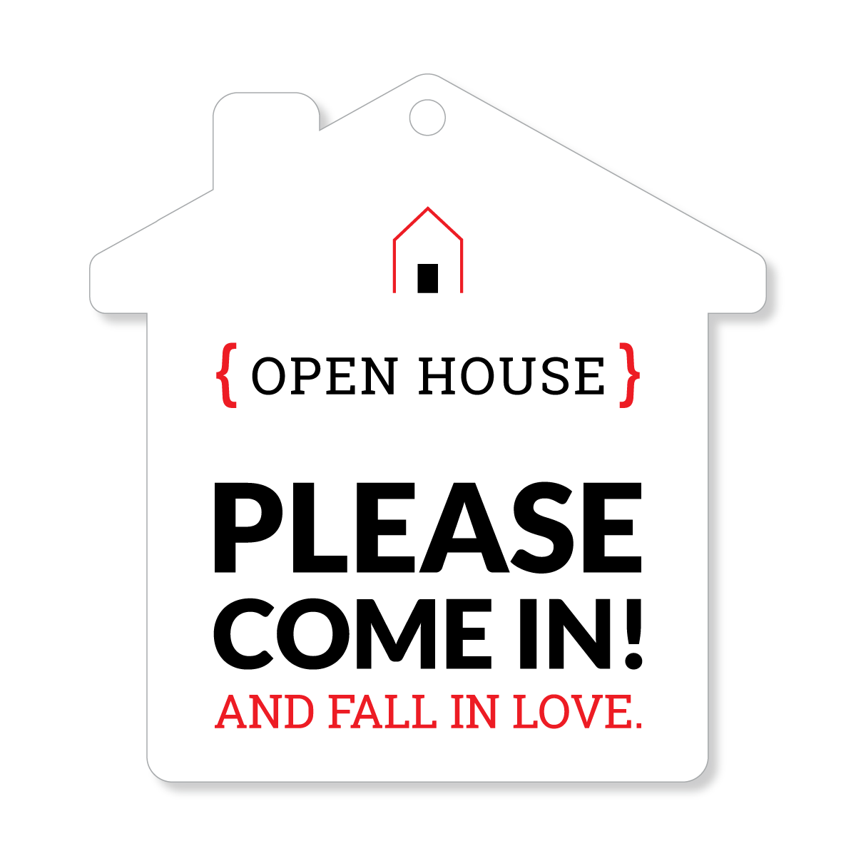 Open House Door Sign - Please come in!
